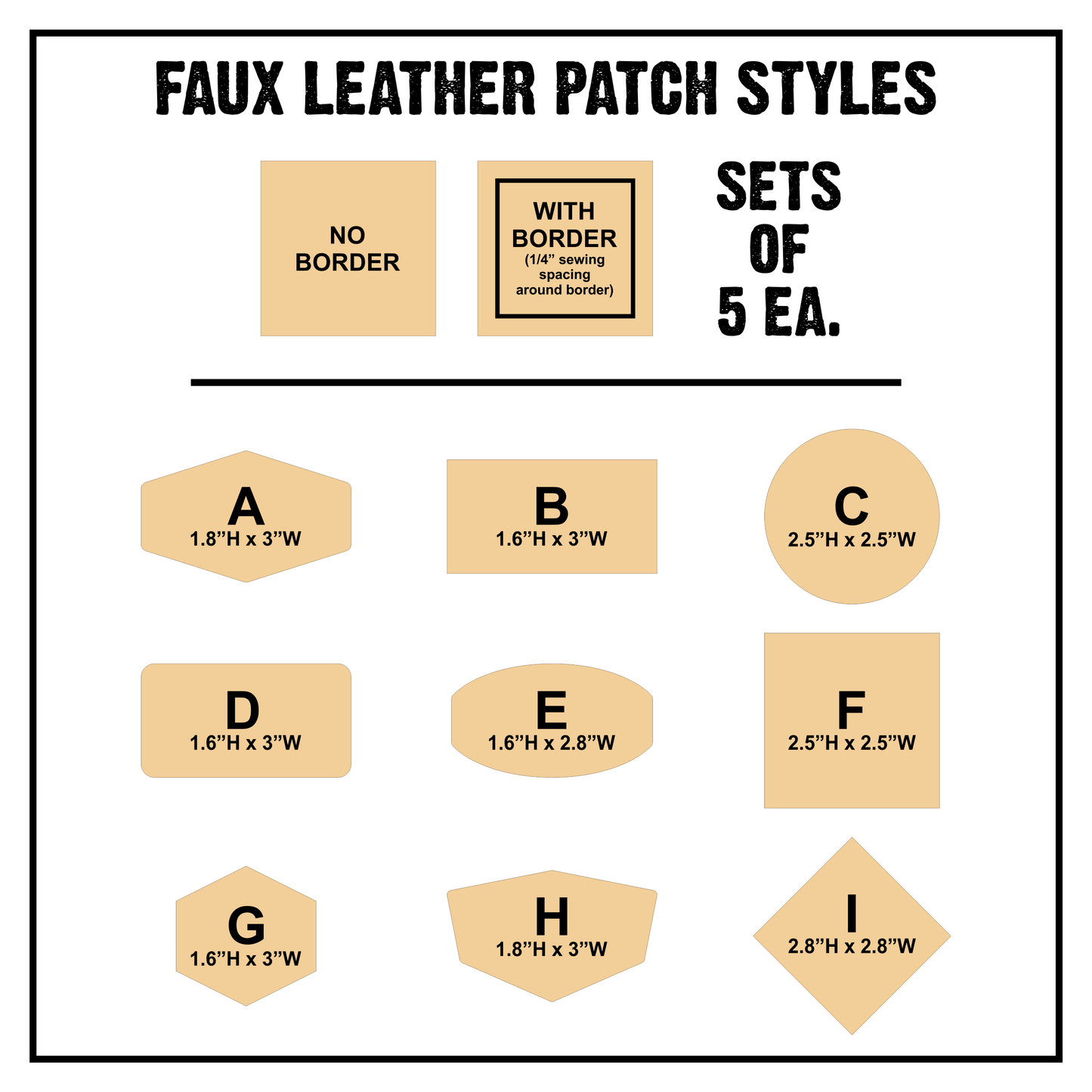 Faux Leather Patches