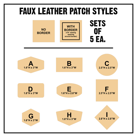 Faux Leather Patches